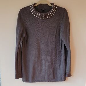 Talbots Gray Knit Sweater - Size MP
